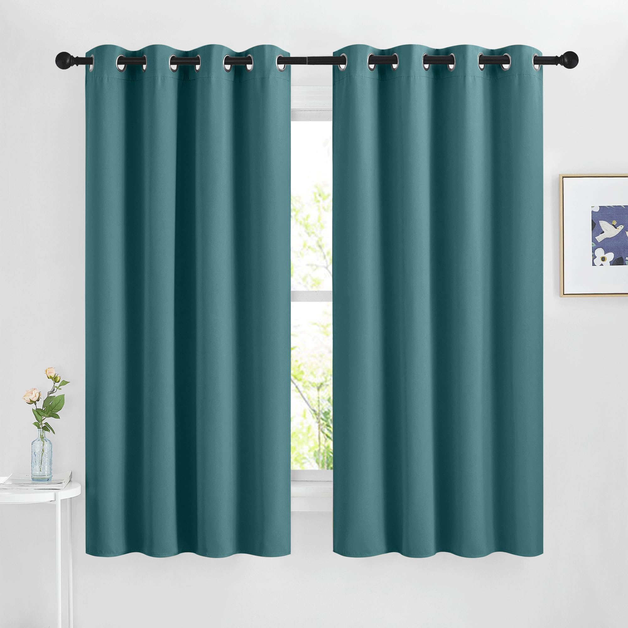 Nicetown Gardinenstoren – 46 X 63 Cm, Weiß, Mit Ösen – Verdunkelungsvorhang Für Fenster