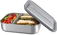 Bentgo® MicroSteel® Leak-Proof Lunch Box - Microwave-Safe, Oven-Safe, Bento-Style Container with Removable Divider, Airtight Lid, Sustainable Design, Odor & Stain Resistant (Stainless Steel)