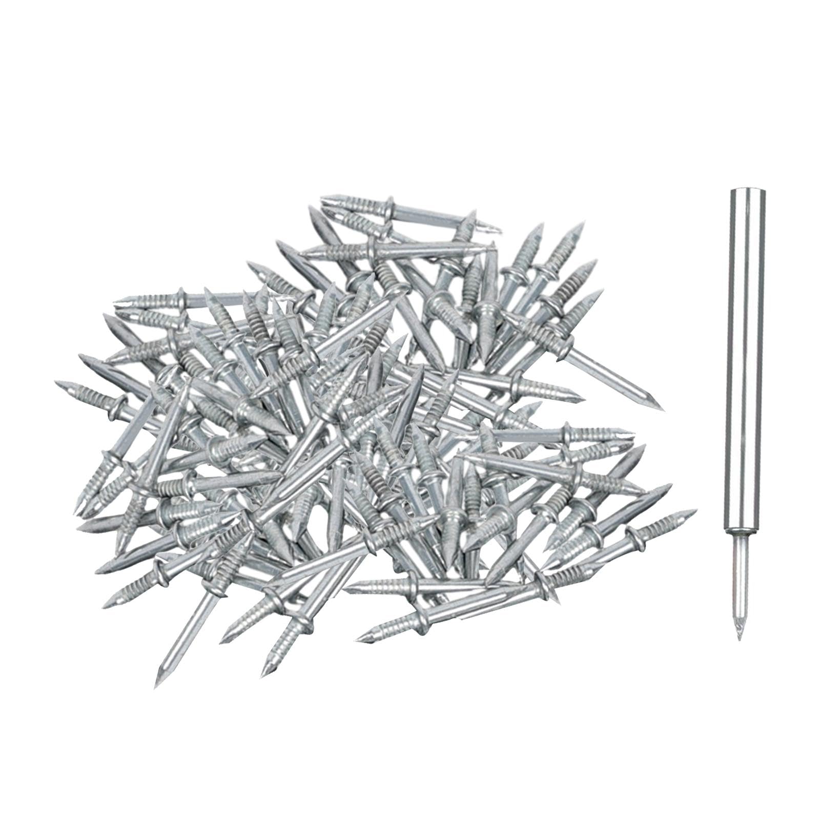 CALANDIS® Non Marking Nail Invisible Baseboard Finishing Nails Screws for Wood Veneer 100Pcs