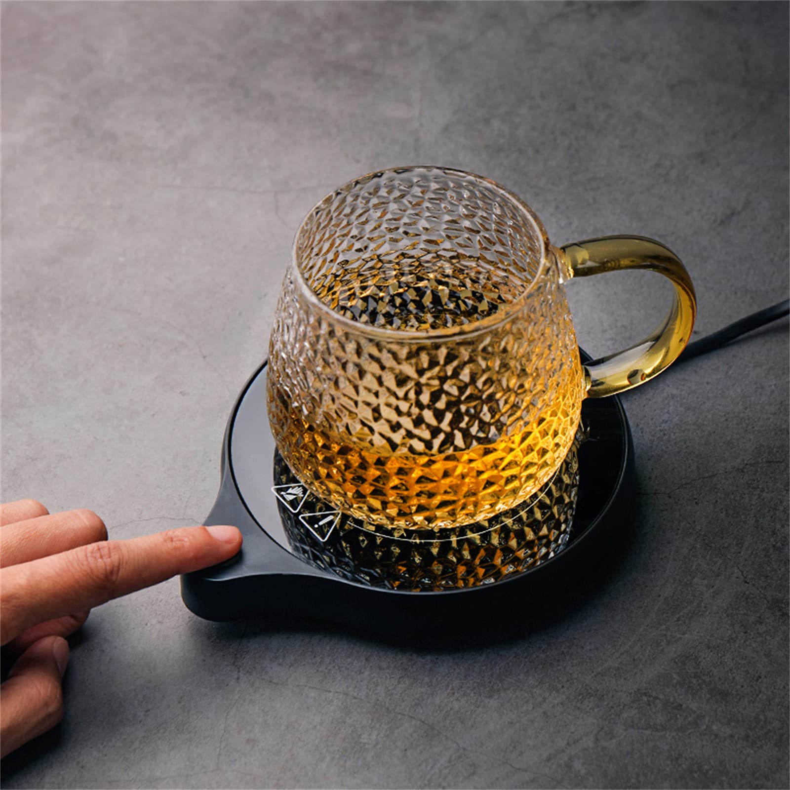 Calentador de Tazas de Café Calentador de Bebidas Eléctrico con Cinco Temperaturas, Calentador de Café para Leche de Té de Cacao, Calentador de Tazas de Cera hasta 212 ℉ / 100 ℃