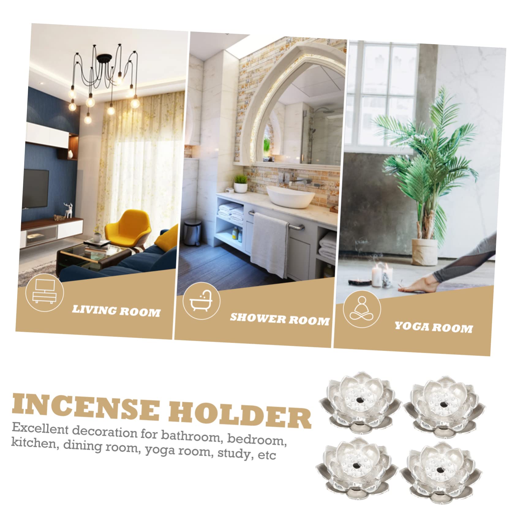 Zerodeko 20stücke Lotusförmiger Räucherstäbchenhalter Aus Kupfer Teiliges Elegantes Design Für Aromatherapie Und Home Decoration Für Meditation Und Entspannende Atmosphäre