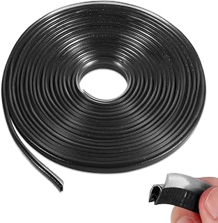 SINGARO 33Ft (10M) Car Door Edge Guard, Soundproof Rubber car Door Edge Guard, No Glue Car Door Entry Guard Protective Strip, Applicable to Car, Truck, SUV and ATV, Car Exterior Accessories（Black）