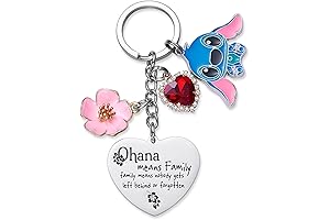 Stitch Gifts Ohana Means Family Keychain