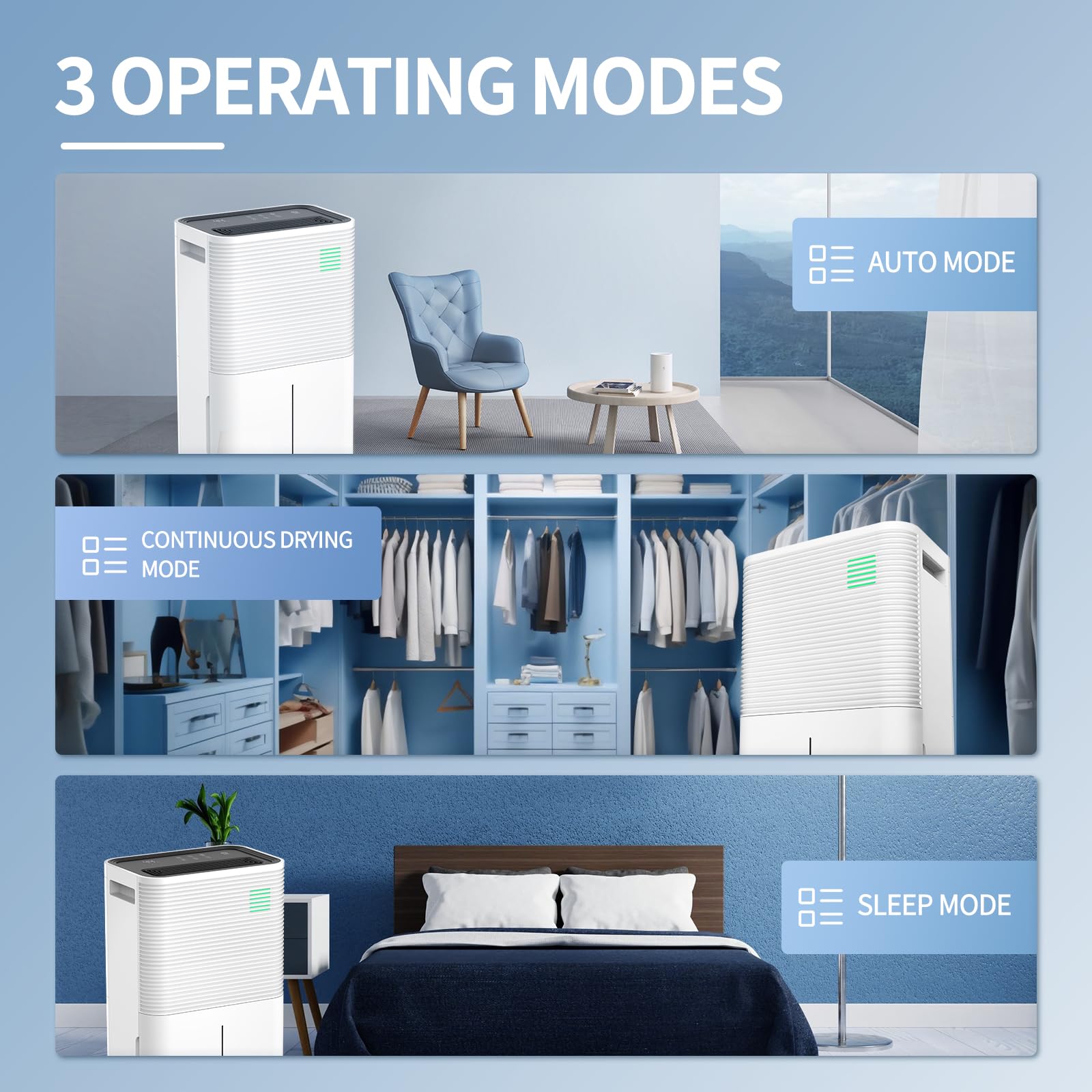ZAFRO 3,500 Sq. Ft Dehumidifiers for Home, Bathroom, Bedroom