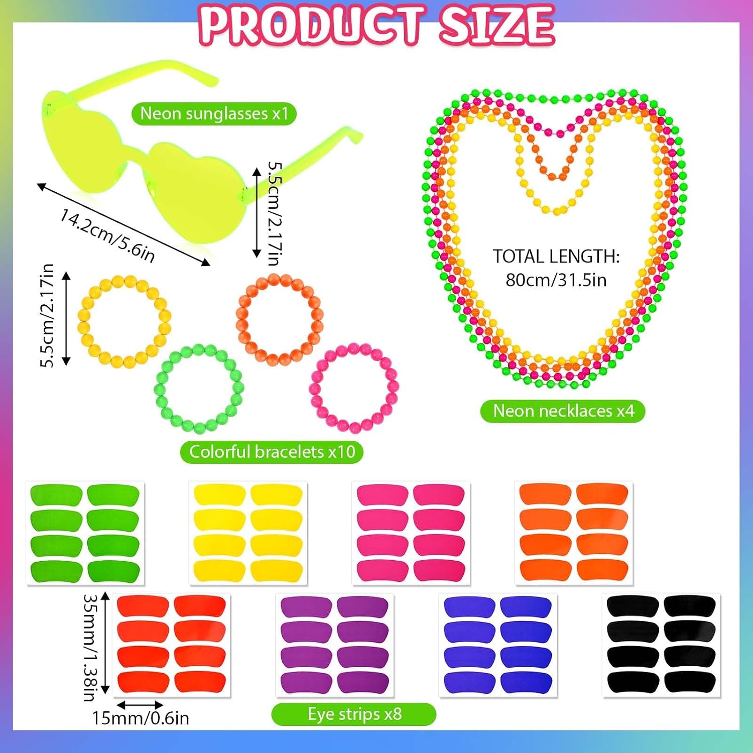Halloween Neon Outfit Neon Theme Costume Reflective Vest Socks Glasses for Women Football Game Dress Up