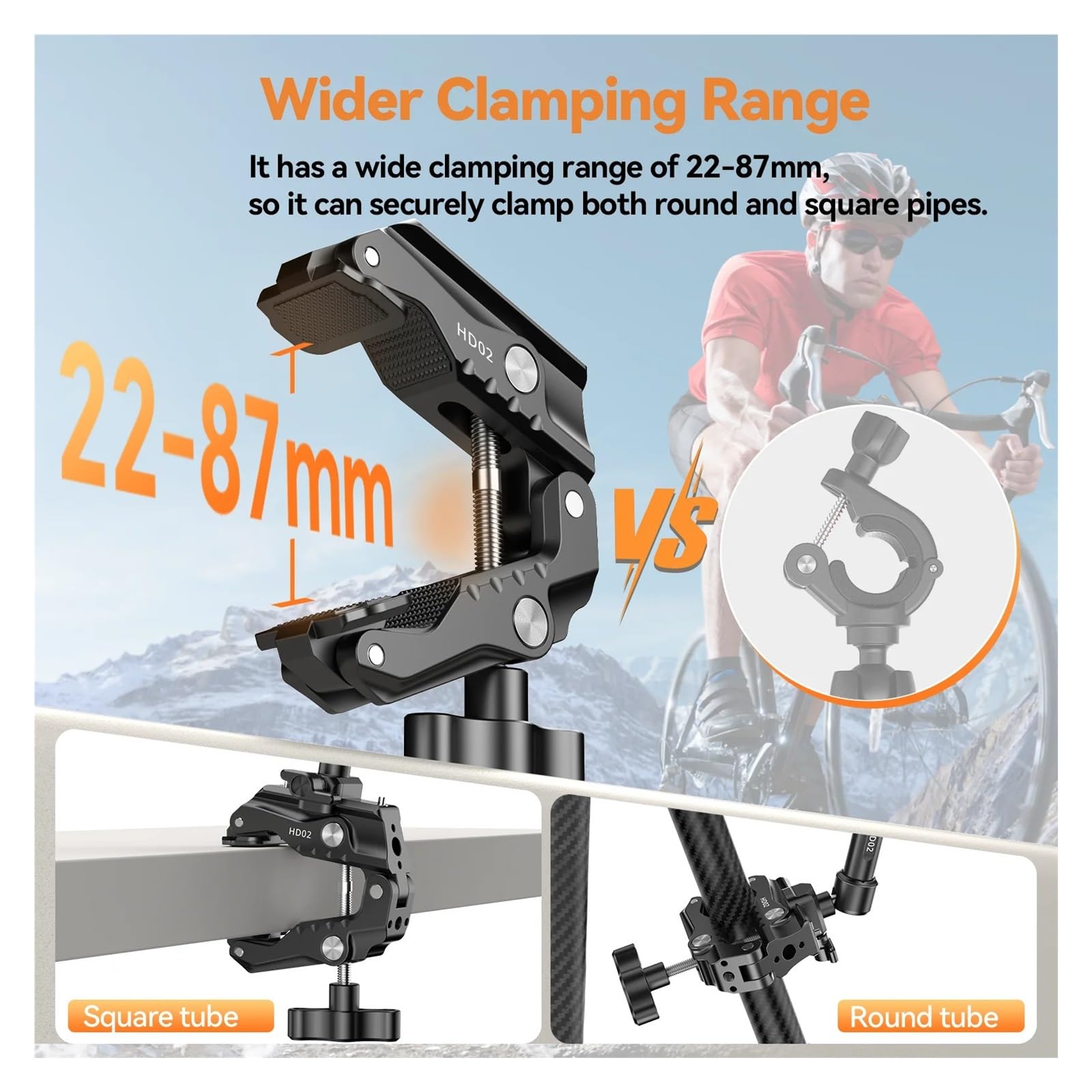 Clip a vite 1/4 con testa a sfera mini a 360° Super Clamp