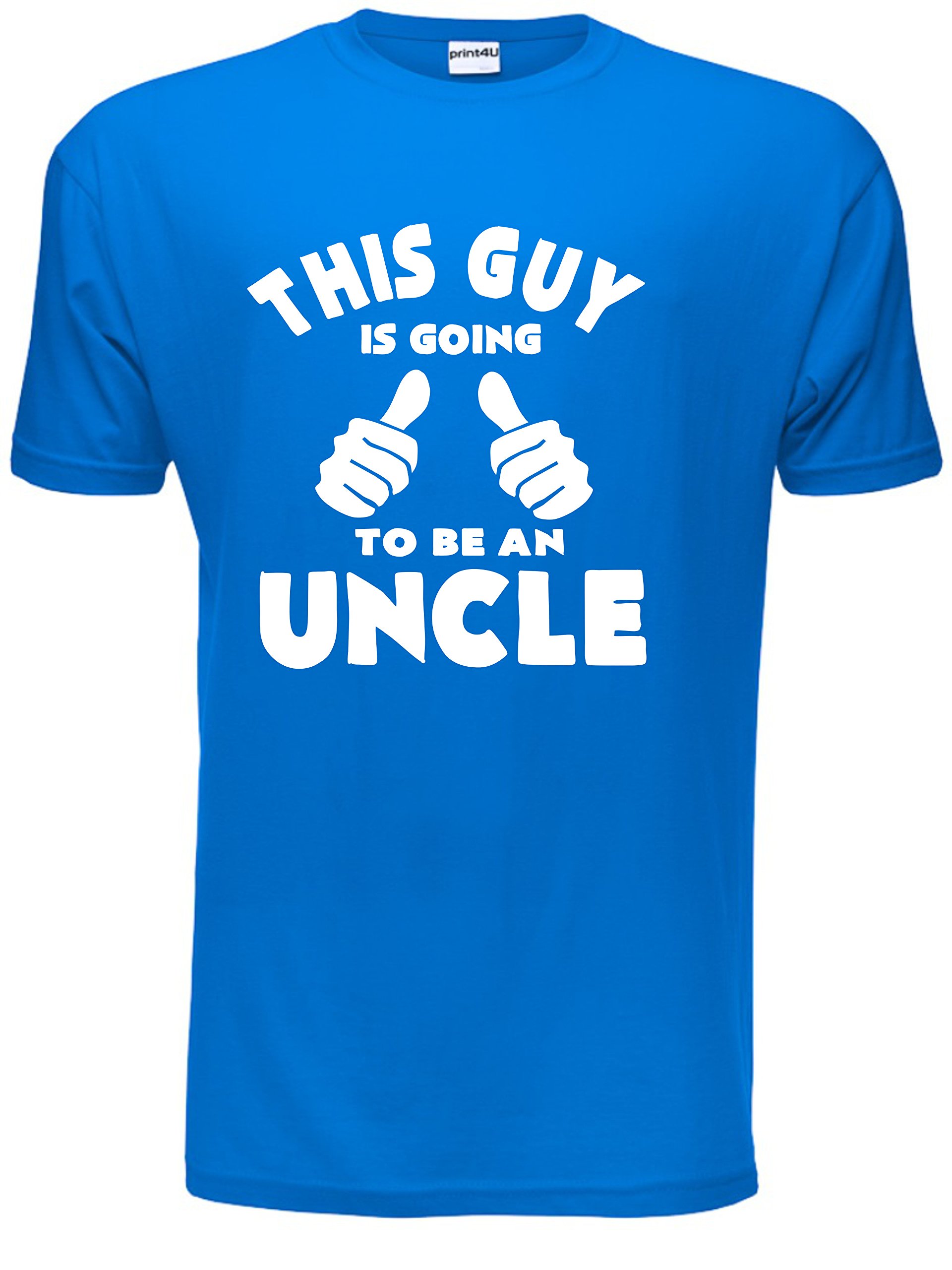 This Guy is Going to Be A Uncle Mens T-Shirt X-Large Blue