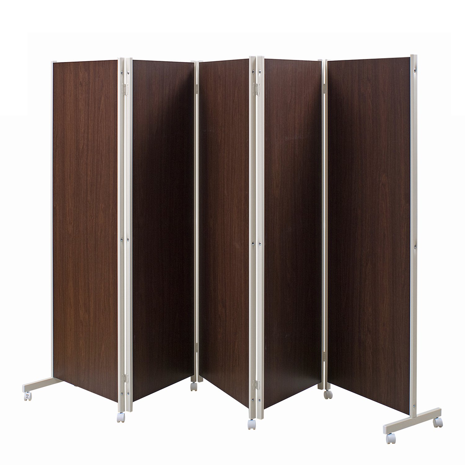 Amazon｜キャスター付き折り畳みパーテーション (5連タイプ高さ180