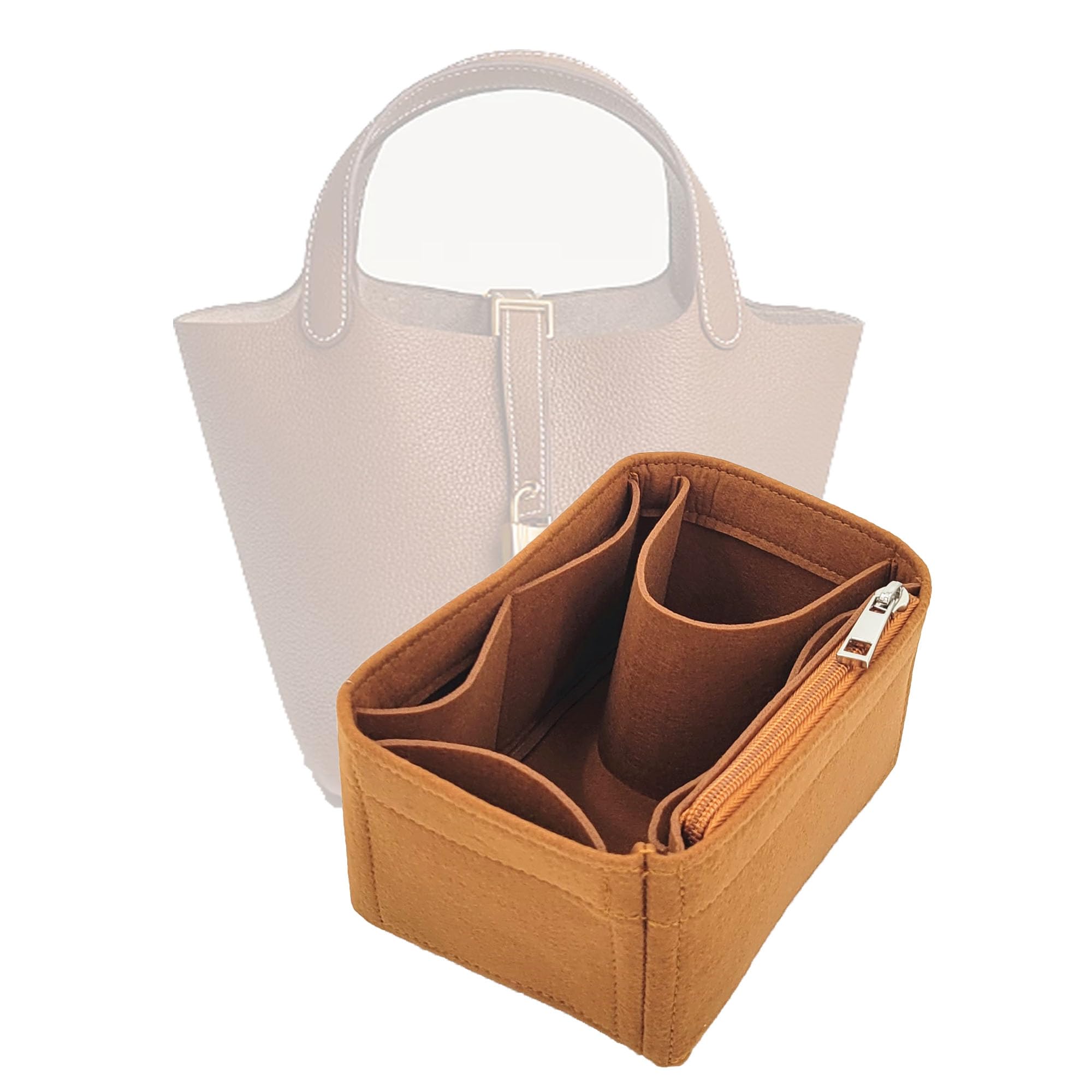 KMKaiMao Organizer for Picotion 18/22/26,Picotion 18/22/26 Organizer Insert (Brown, for Picotin 18)