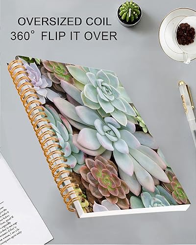 Vista 39 de iampanda Cuaderno de diario en espiral, encuadernación fuerte de doble alambre con papel de primera calidad para niñas y mujeres, 60 hojas A5 a