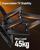 Perlegear PGMF20 TV fali tartó LED világítással 26-65 colos tévéhez, 45 kg terhelhetőség 6