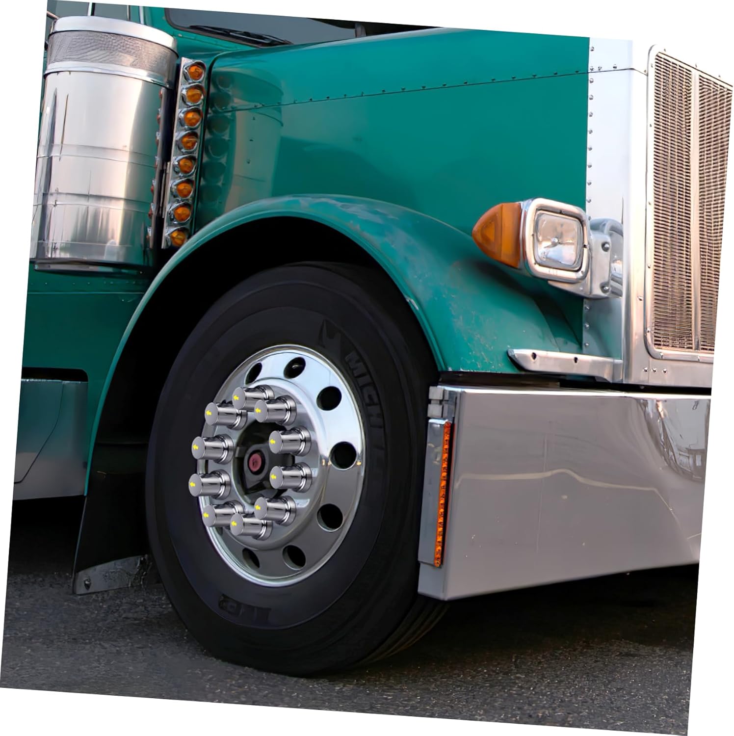 MAGICLULU 20pcs Chrome Lug Nut Covers for Trucks Trailers and Buses Wheel Nut Protectors Easy Installation for Automotive Use