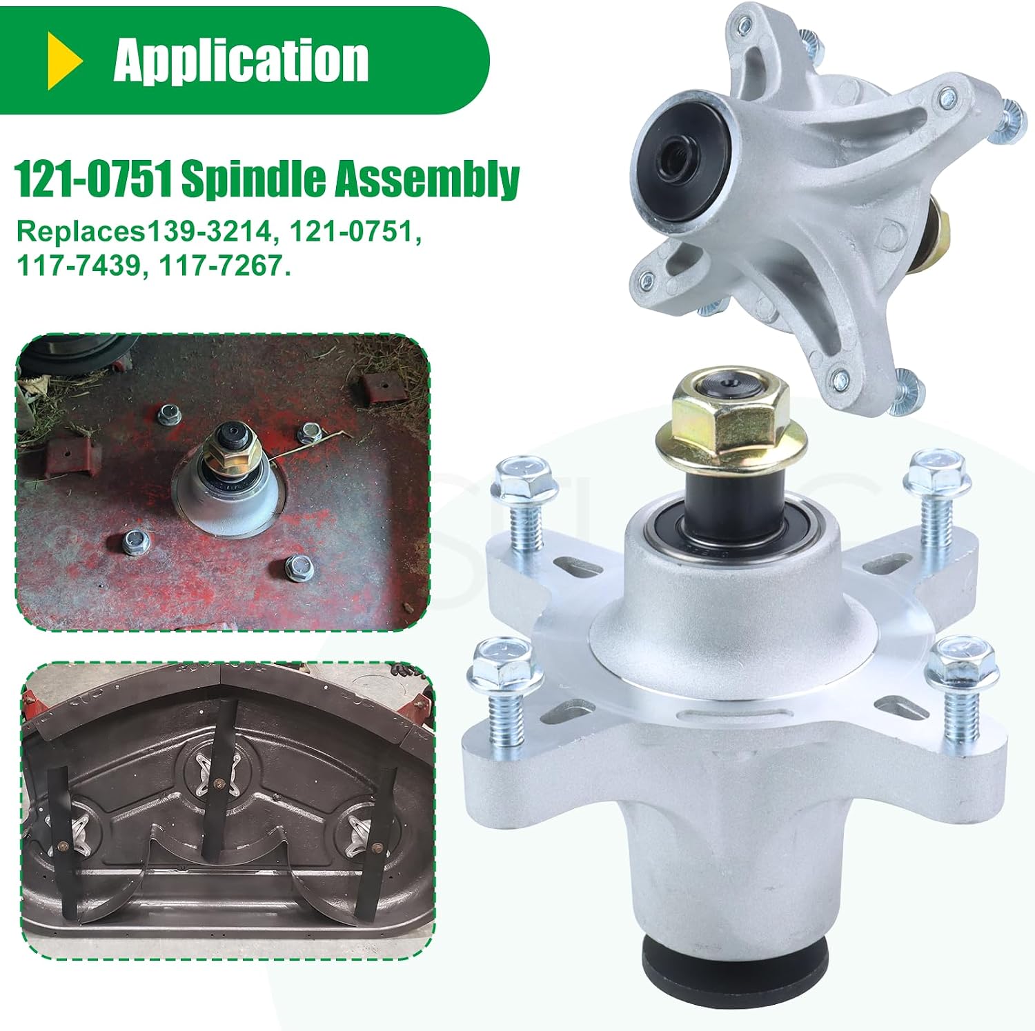 2 Pack 139-3214 Spindle Assembly Replaces Toro 121-0751 Spindle Assembly, 117-7439 Spindle, 117-7267, 139 3214, 121 0751, 117-7268 for Toro 42 50 in SS5000 SS4225 SS4235 MX5060 MX5000 Decks