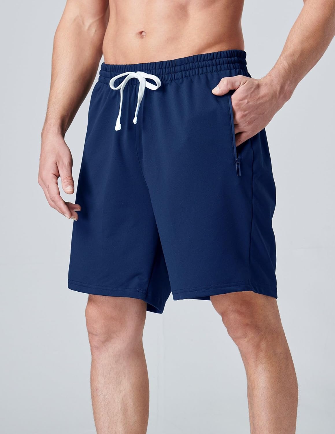 Liberty Imports 3 Pack Mens Sweat Shorts Athletic Casual Jogger Shorts with Zipper Pockets, Terry Performance Tech Activewear - Image 3