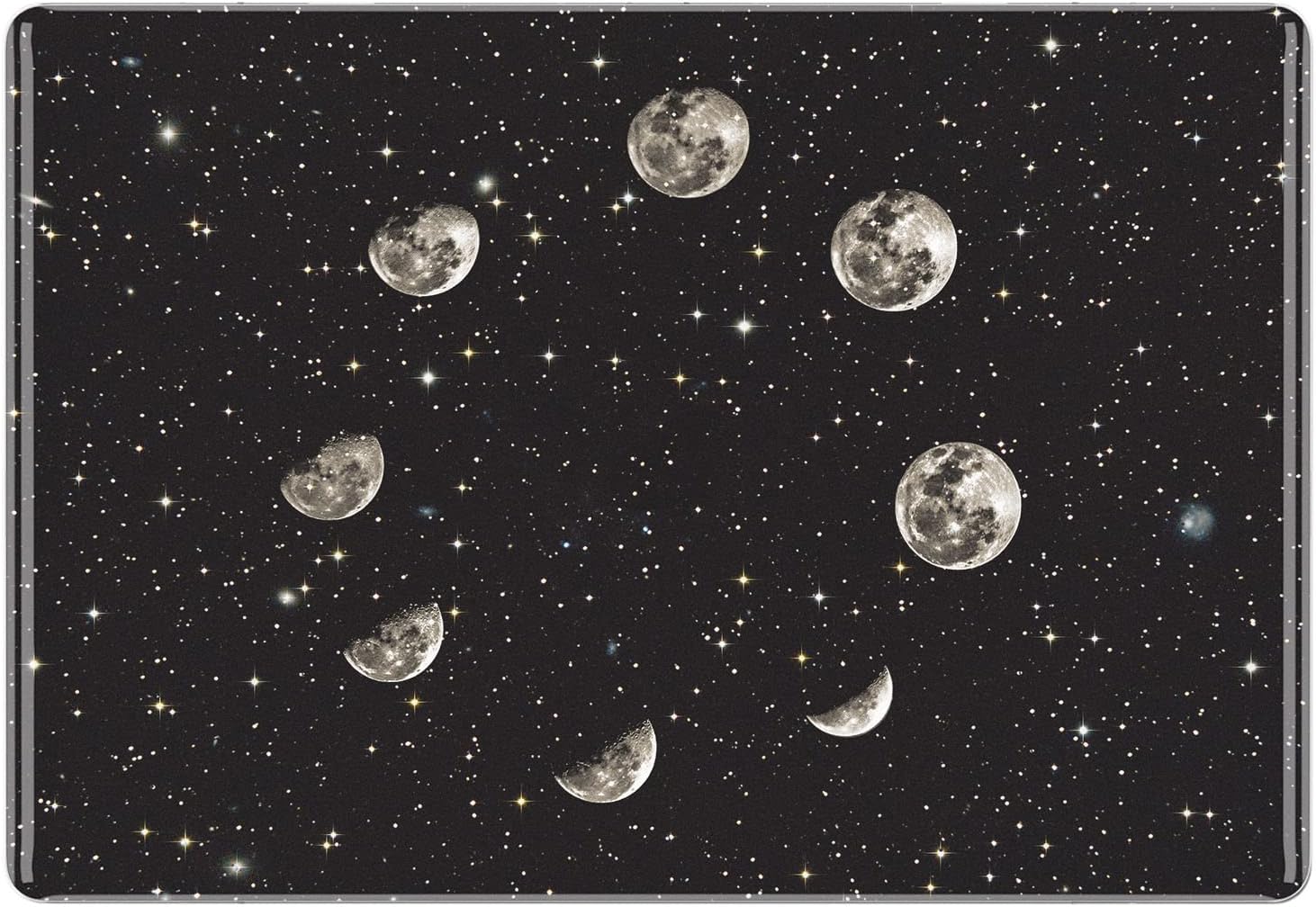 Hard Case Compatible with MacBook Air 13 15 inch Pro 16 14 M5 M4 M3 M2 M1 2026 2025 2024 2022 2020 2021 Lunar Plastic Laptop Cover Black Stars Moon Phases Celestial Night Sky Space Retina Witchy