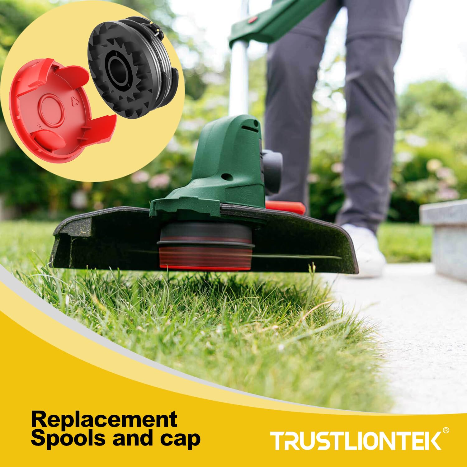 Coupe Bordure Convient Pour BOSCH EasyGrassCut 36, ART 36-36 LI, ART24/24+, ART 27/27+, ART 30/30+.Contient 4 Pièces F016800351 Bobine Coupe Bordure