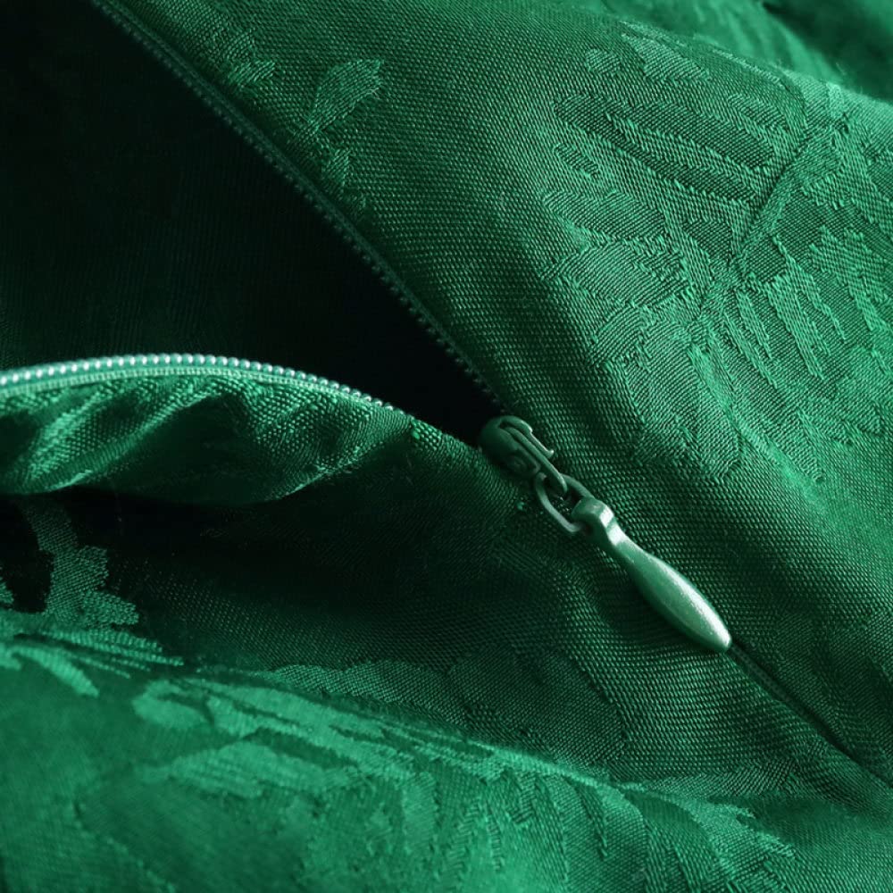 Gonne Da Donna,Gonna Longuette Da Donna Verde A Vita Alta Gonna Dritta Con Spacco Jacquard Nazionale A Vita Alta Fianchi Con Cerniera Avvolta Sottile Gonne Lunghe Eleganti A-Line Per Ragazze Signore