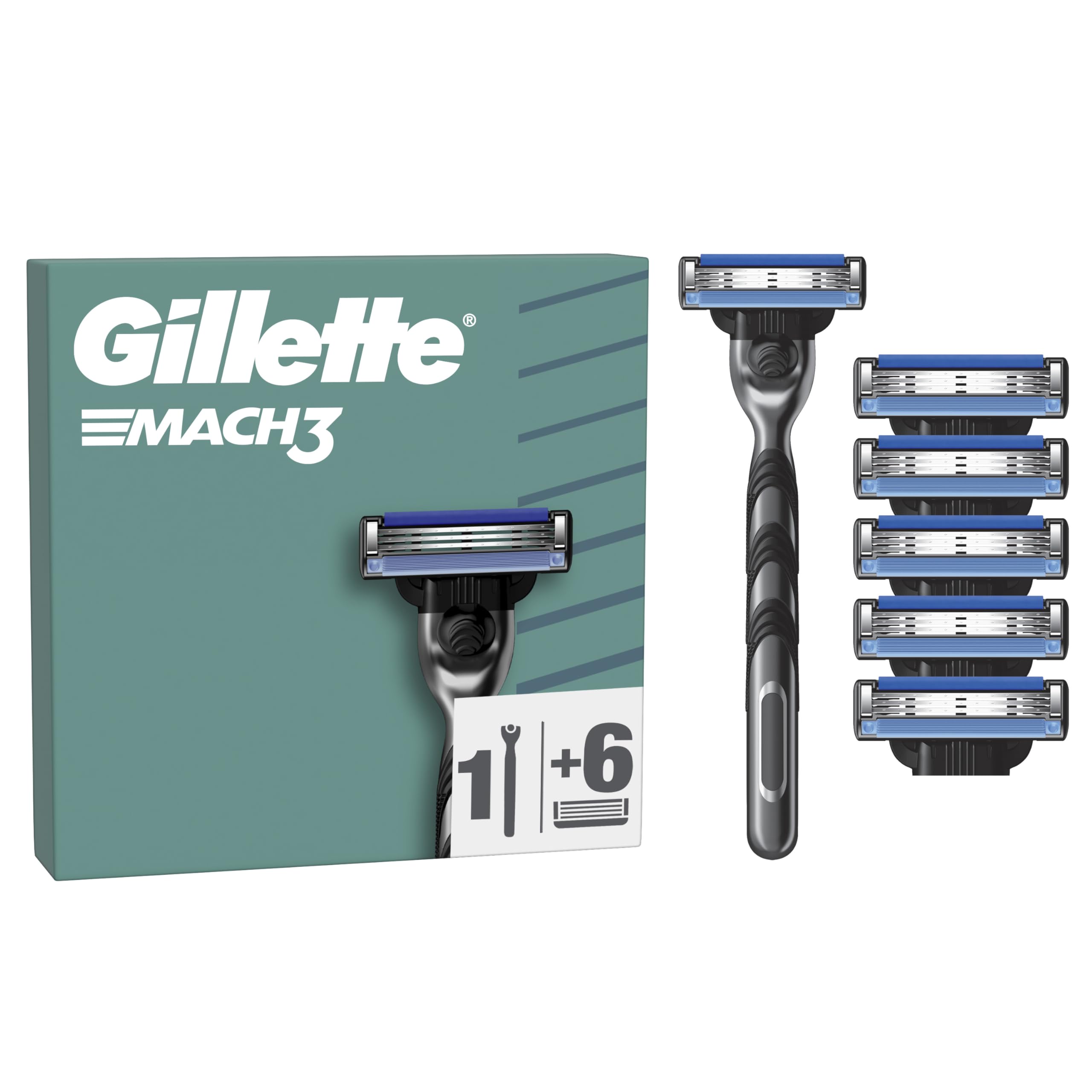 Afeitado Perfecto: Gillette Mach3 con 6 Recambios Premium