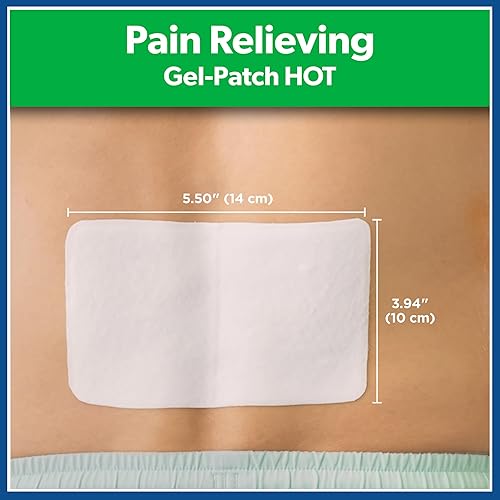 Miniatura 2 de Salonpas Parche de Gel Analgésico CALIENTE, 6 Unidades (Paquete de 1), Mentol y Capsaicina, Hasta 8 Horas de Alivio Temporal del Dolor de Espalda,