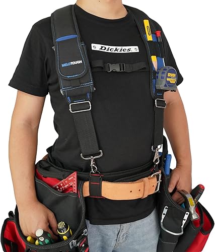 Miniatura 9 de MELOTOUGH Tirantes de cinturón de herramientas Tirantes de cinturón de trabajo para cinturón de herramientas Tirantes acolchados para construcción