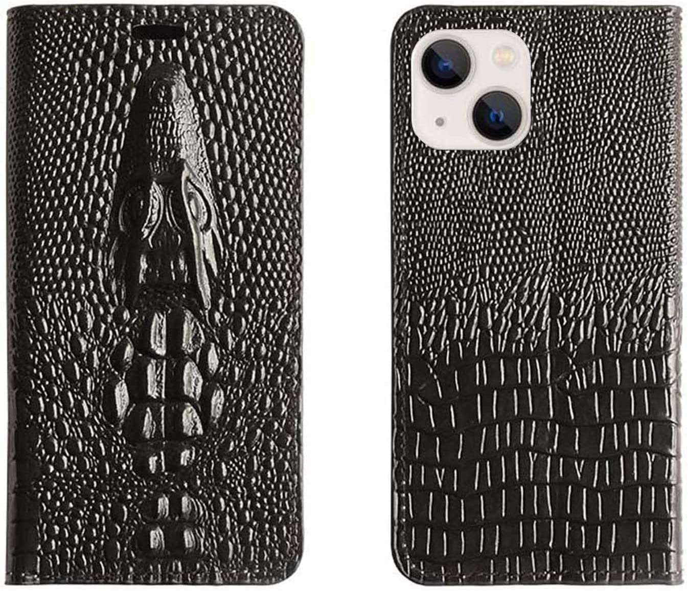 Étui pour Apple iPhone 2022 à clapet cuir noir résistant - 8