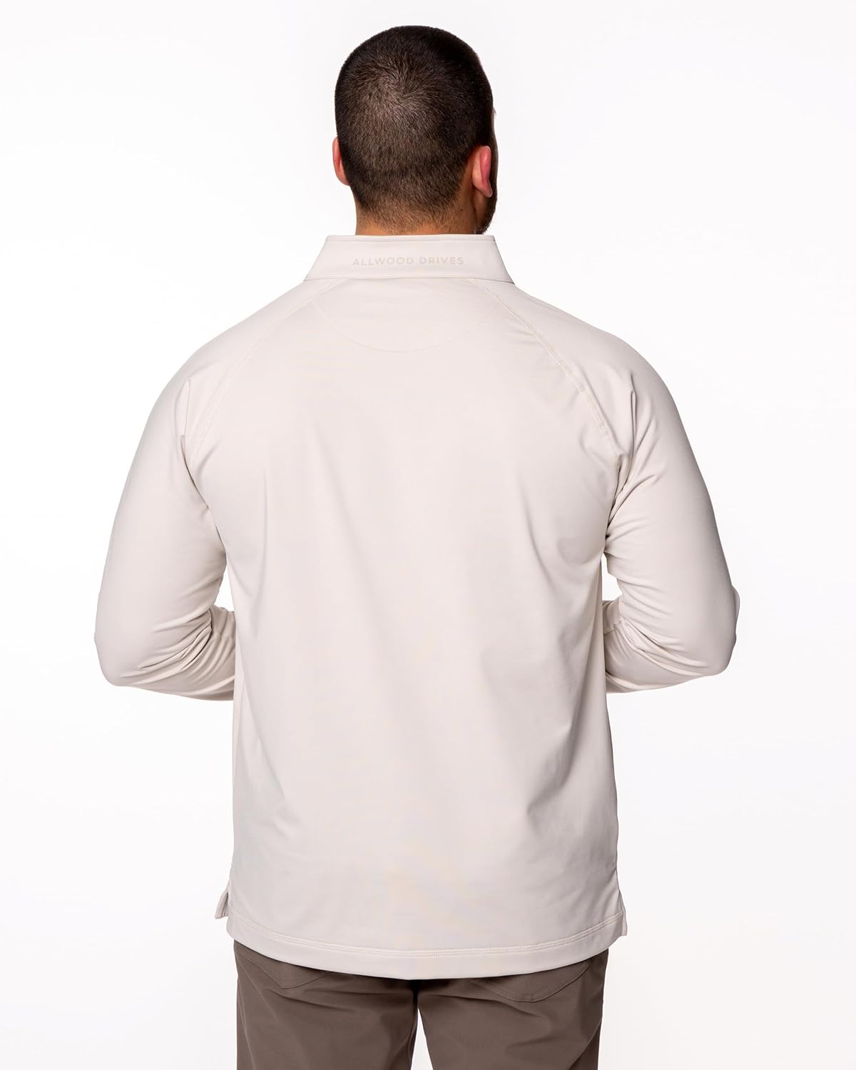 Men's Quarter-Zip Athletic Pullover, Long Sleeve Performance Shirt