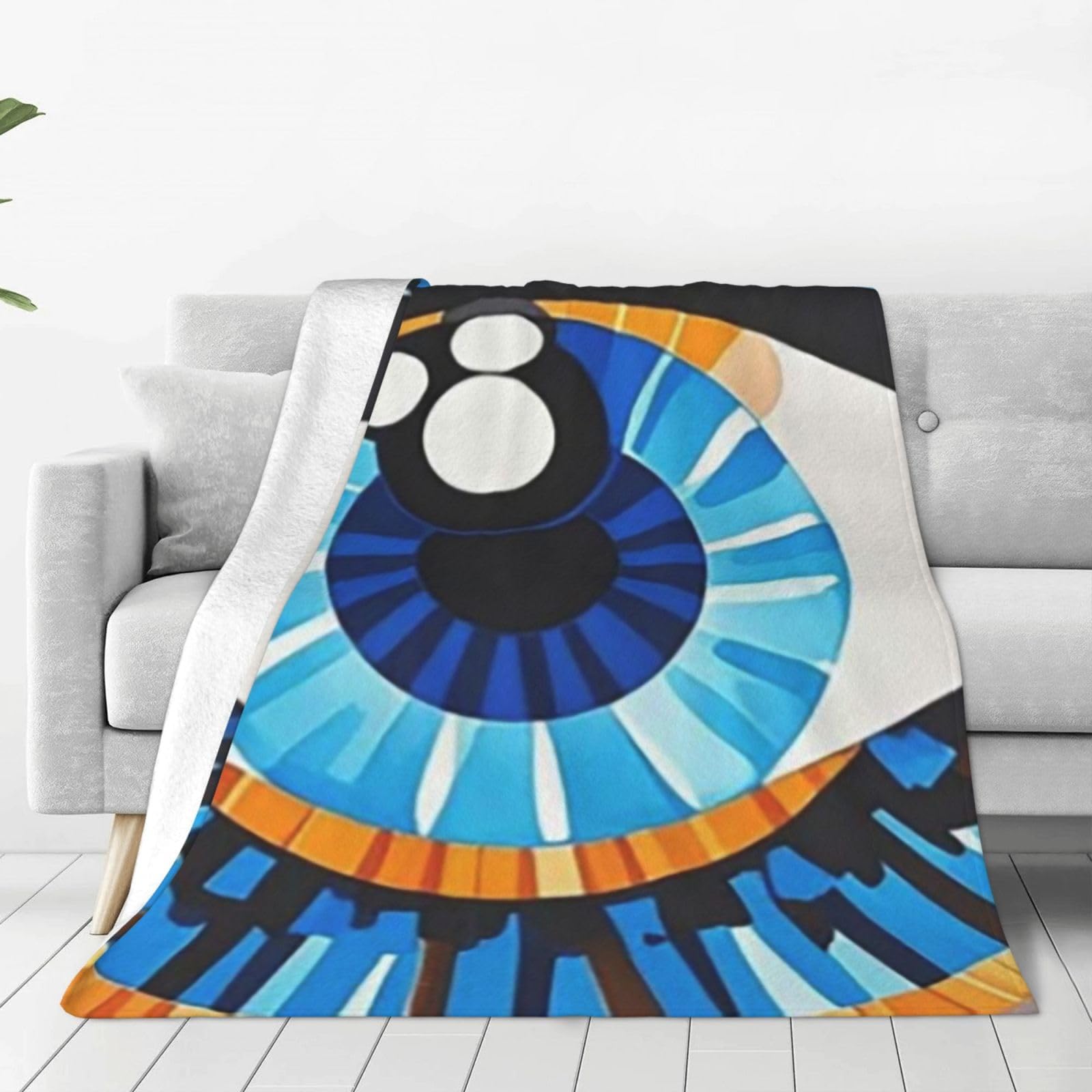 Evil Eye Throw Blanket Lightweight Super Soft Flannel Blankets Cozy Warm Micro Fleece Blankets Home Decor for Couch Sofa Bed Living Room 40"X30"