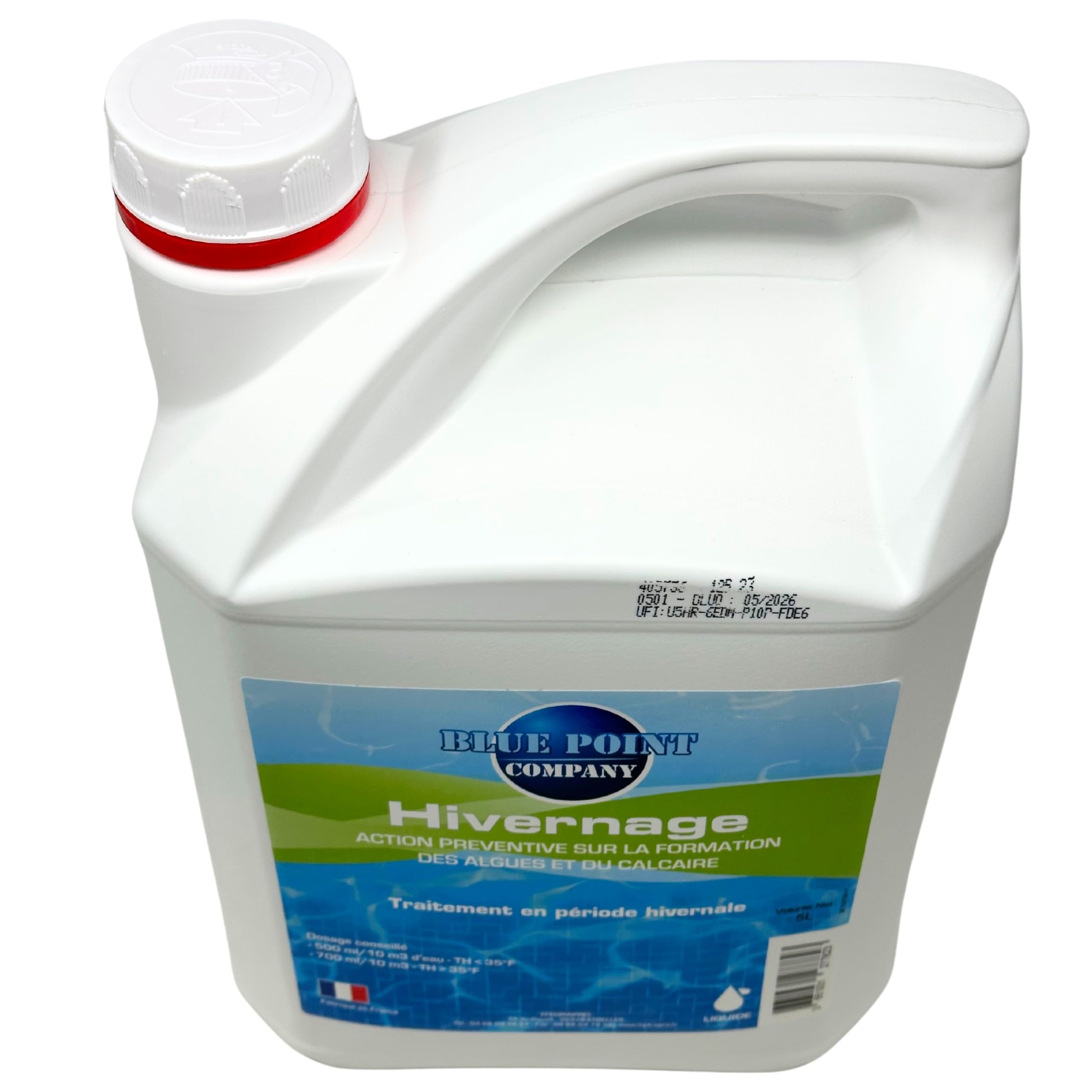 Hivernage Piscine, Traitement Anti Algues │ Produit d’Hivernage Liquide pour Piscines, Efficace Contre Algues Vertes 5L │ Empêche Les dépôts calcaires et évite Le développement des algues