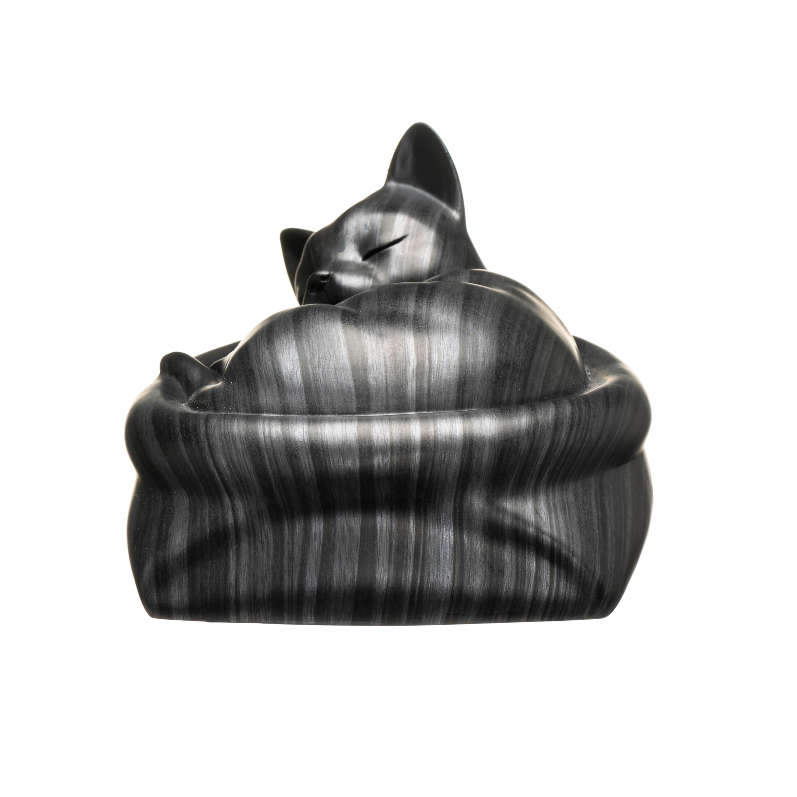 Urne pour Chat Élégante pour Cendres, Urne pour Animal de Compagnie de Qualité Premium (Noir)