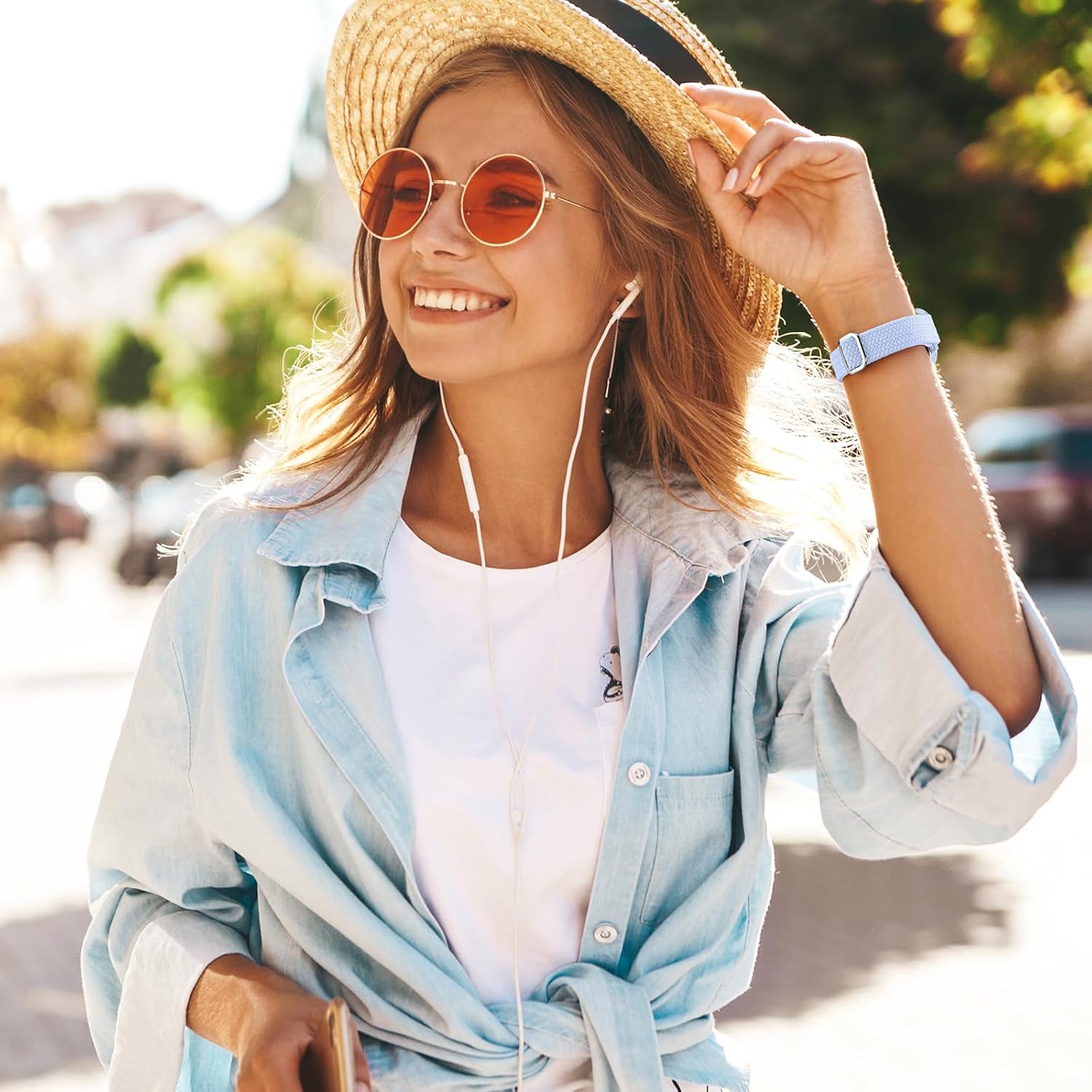 5 Pack Slim Braided Stretchy Bands Compatible with Apple Watch Band 40mm 41mm 42mm 38mm 44mm 45mm 46mm 49mm Women Men, Thin Elastic Nylon Solo Loop Straps for iWatch Series 10 9 8 7 6 5 4 3 11 SE 2/1 - Image 3