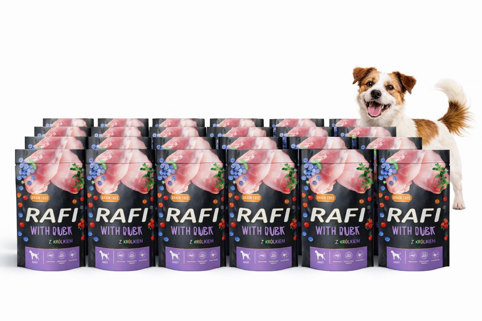 Mokra Karma Dla Psa RAFI 24x500g Saszetka Królik