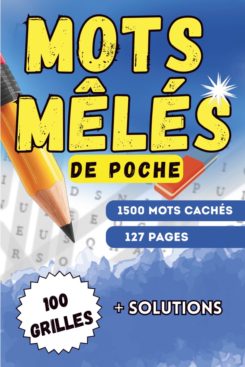 mots mêlés de poche: mots mêlés de vacances | 1500 mots cachés | mots mêlés pour ados, adultes et seniors | livre de mots mêlés