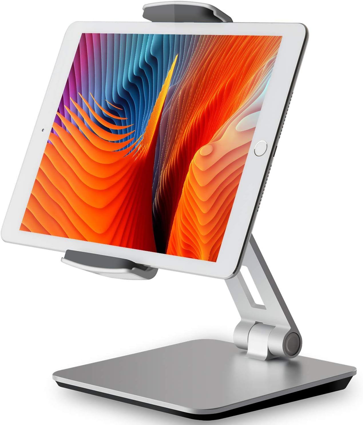 Viozon Stand, Tablet Stands 360ยฐ Rotatable Aluminum Alloy Desktop Mount Stand for 7-13inch Tablet,3.5-6.5 inch Cellphone iPad Pro iPadAir iPad Mini Surface and Surface Pro (Silver)โฆ