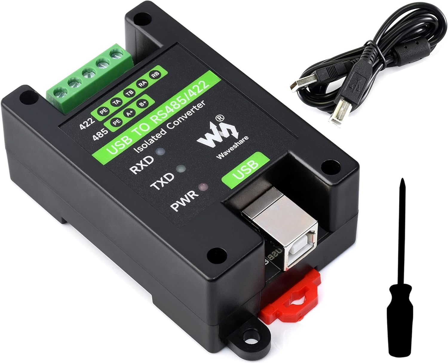 Industrial Isolated USB to RS485/422 Converter Adapter, Onboard Original FT232RL and SP485EEN Chip, Transmission Distance up to 1.2km,Support Linux, Android, Wince, Win11/10/8.1/8/7/XP, etc.