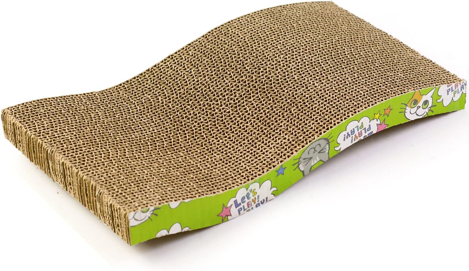 SKY-TOUCH Pet Cat Scratch Board Cardboard Cat Scratcher, Cat Scratching Pad Cat Grinding Claw Interactive Ball Scratch Toy