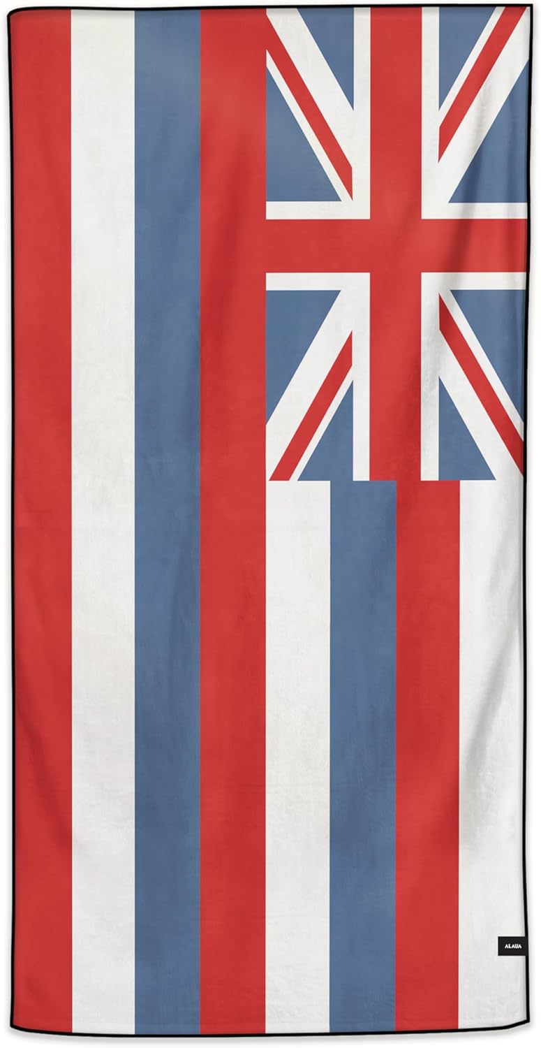 Anywhere Towel - Reversible Quick Drying Absorbent Compact Microfiber ('Ulu Palaka Blue)