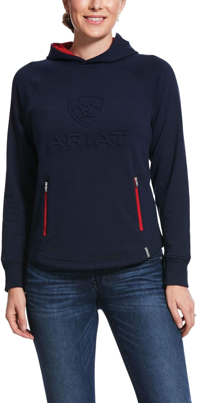 ARIAT Women's 3D Logo Hoodie Grey Size at Amazon Womenâs Clothing store