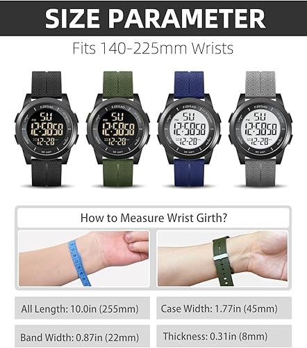 Miniatura 6 de Digital Watch Waterproof, Ultra-Thin Super Wide-Angle Display Sport Digital Watches for Men Women Swimming