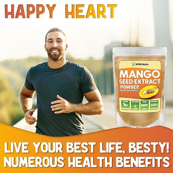 XPRS Nutra Mango Seed Extract Powder - Premium Mango Seeds (Mangifera Indica) - Fresh Premium Non-GMO Wild Extract Powder - Vegan Friendly Healthy Supplement (4 Ounce)