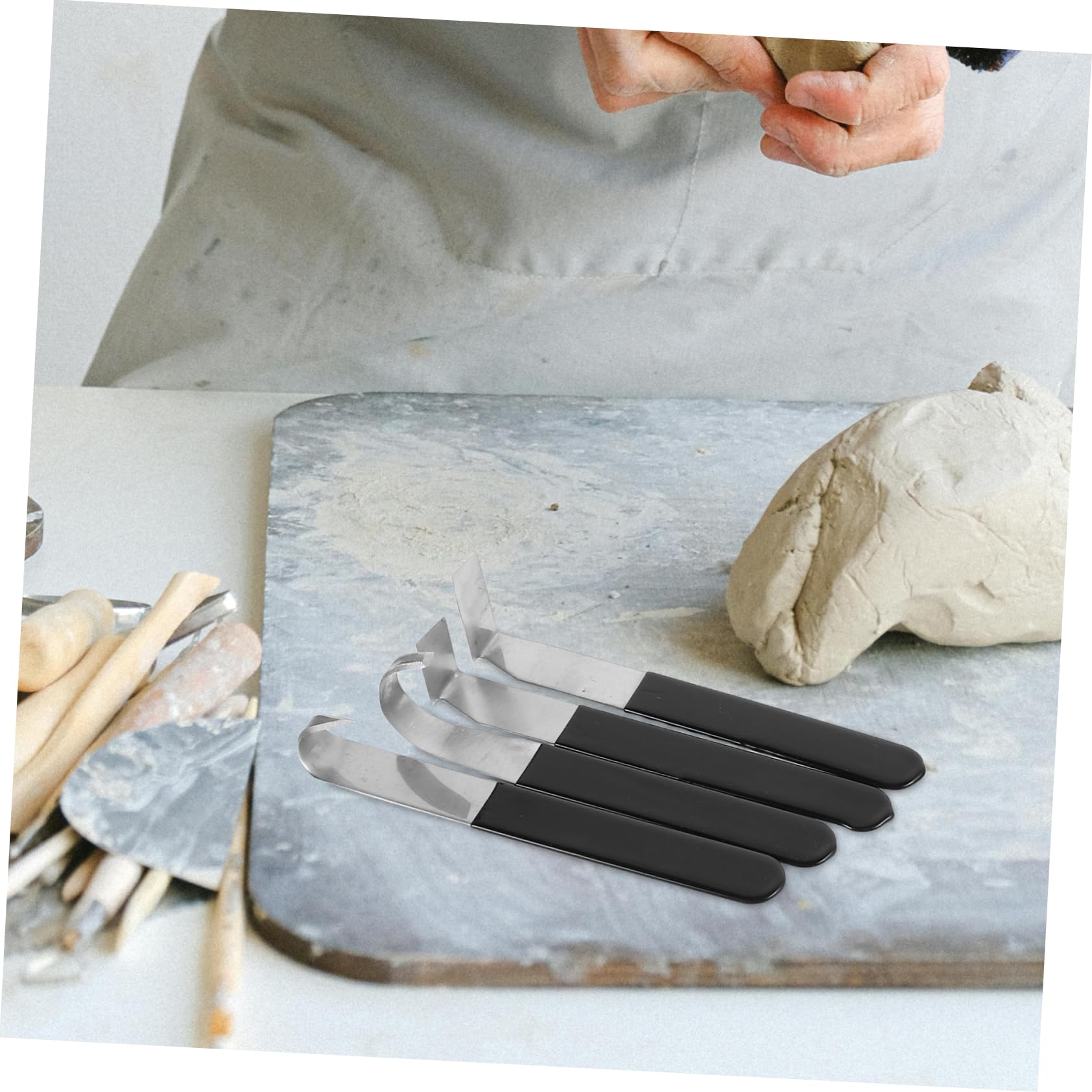 Artibetter 8pezzi Utensili per Ceramica e Scultura Strumenti Manuali in Acciaio Inossidabile per Argilla Rifinitura e Intaglio Taglierina per Modellismo