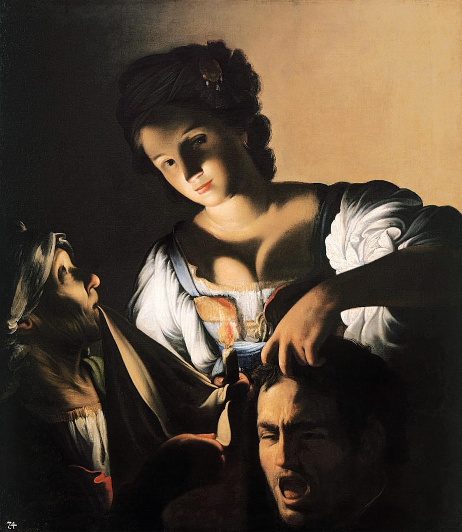 HRJUBWREE Famous Paintings Pictures Artwork Picture Judith with the Head of Holofernes by Carlo Saraceni Photo Wall Print for Office Decor 60x90cm