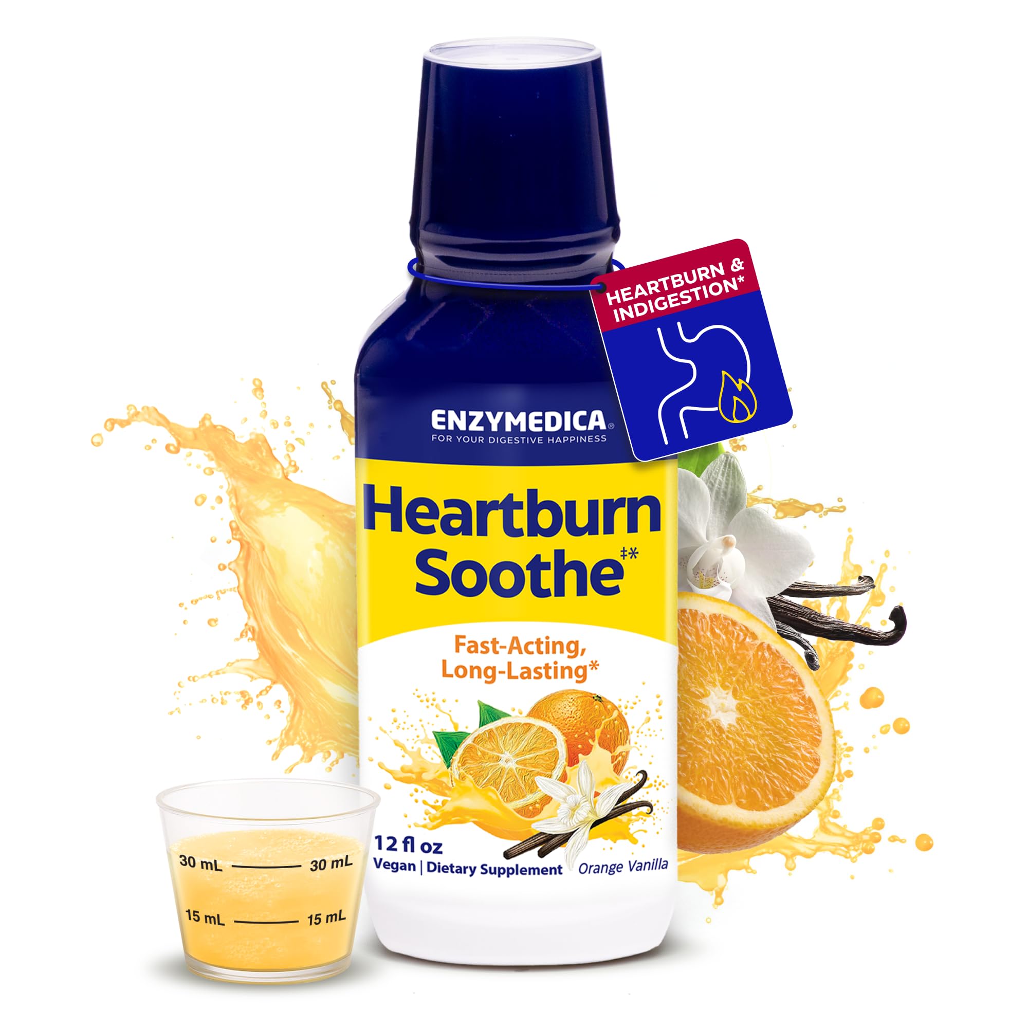 Amazon.com : Enzymedica Heartburn Soothe Liquid Supplement - All