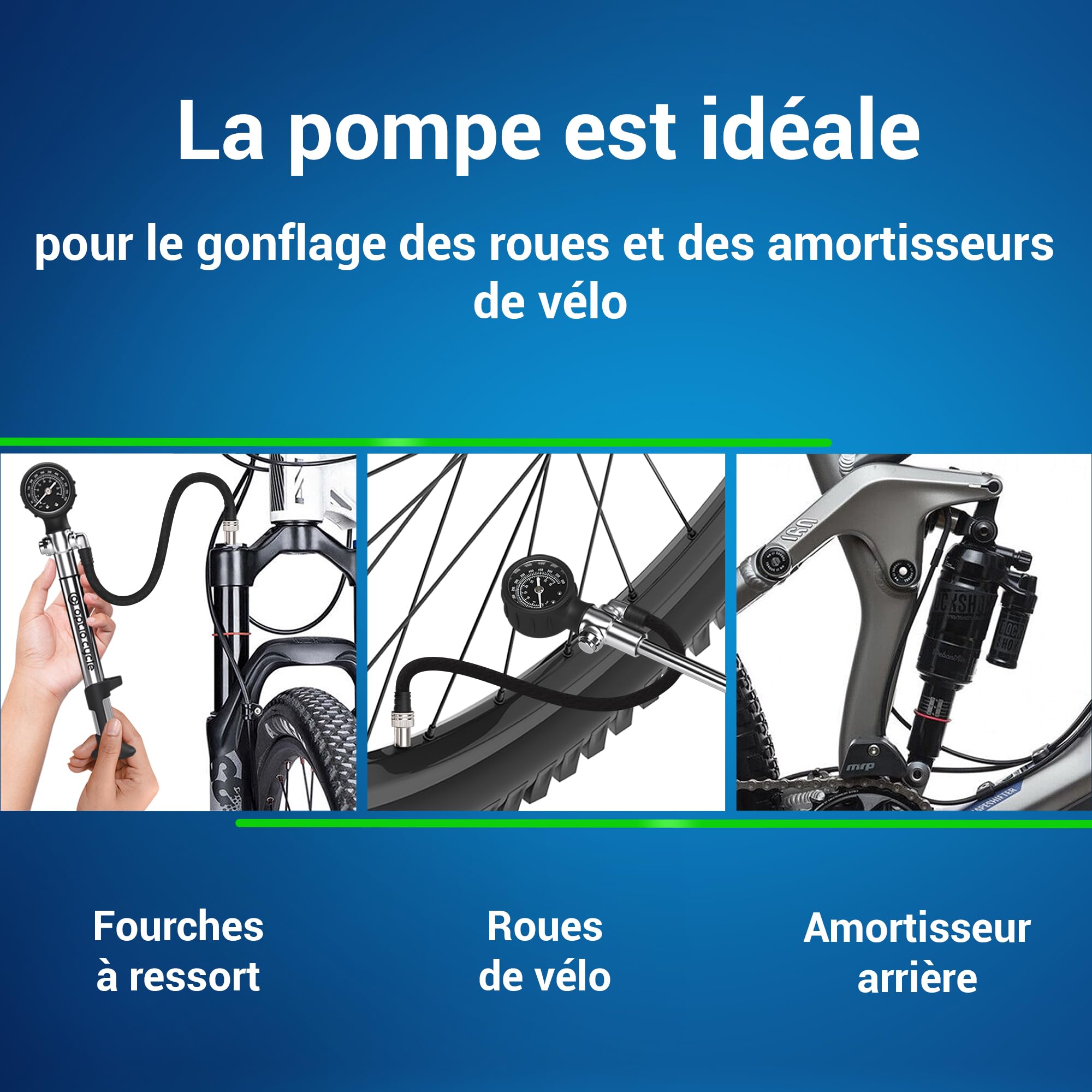 Pompe Haute Pression Pour Fourche Et Amortisseurs – 350 Psi / 24 Bar, Marque Fox