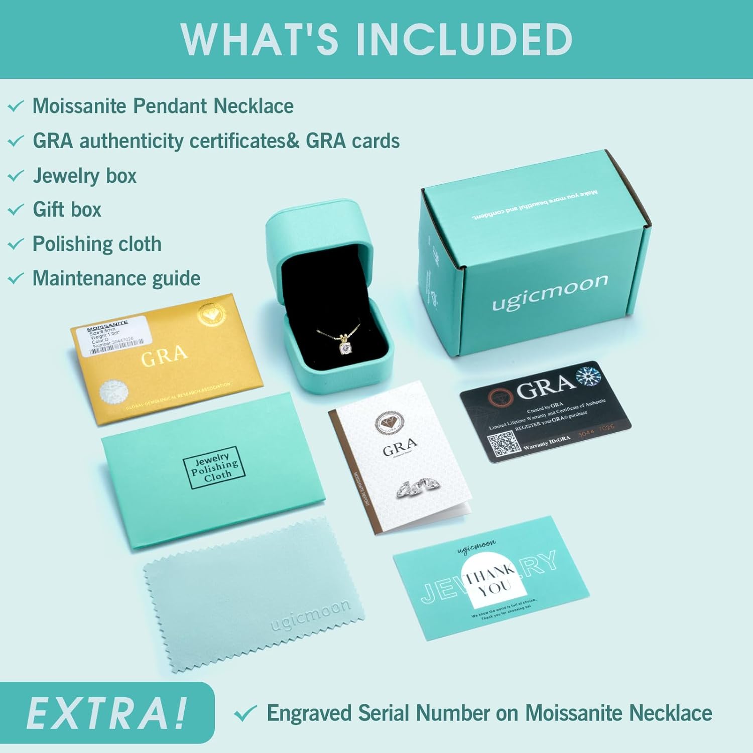 Moissanite Solitaire Necklace for Women, 1-3 Carat Lab Grown Diamond Pendant Jewelry D Color VVS1, S925 Sterling Silver with Gold Plating, 18+2” Silver Chain, Heart Engraving Gift for Wife Girlfriend Mom Yourself on Anniversary Birthday Wedding - Image 7