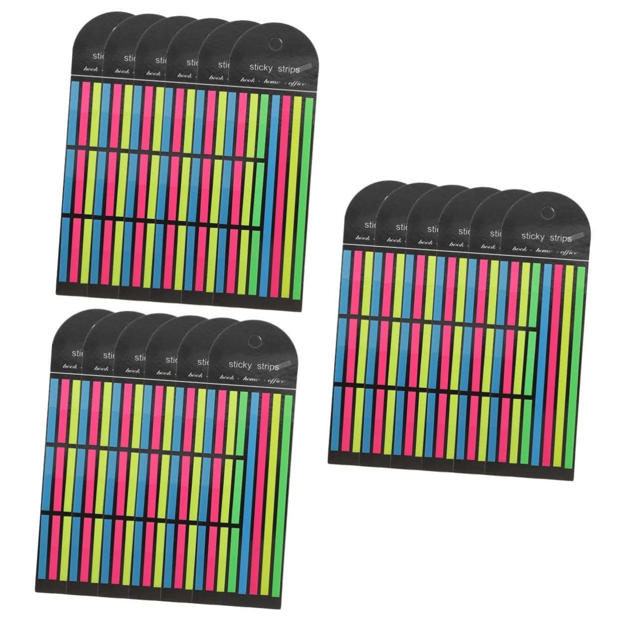 Ciieeo 18piezas Pestañas Adhesivas Transparentes Para Libros De Marcadores De Página Coloridos Para Notas y Lectura Para Estudiantes y Oficina