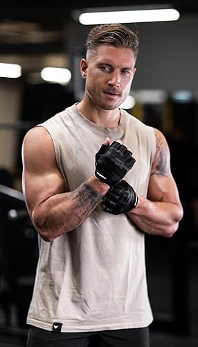 Miniatura 2 de Fitgriff Workout Gloves (Padded) for Men & Women - Fingerless Gym Gloves for Weight Lifting, Pull-ups, Pushups, Training - Full Palm Protection