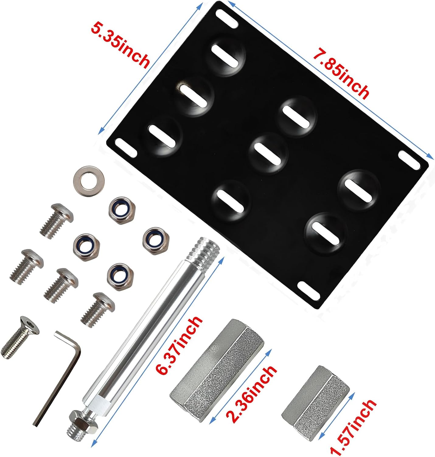Front Bumper Tow Hook License Plate Mount Bracket Holder for Lexus CT200h RX Series GS Series RC Series LS Series is-F Series S All Model