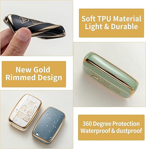 Miniatura 4 de Gematay Funda para llavero con llavero para Land Rover, funda para llavero Evoque Velar Sport Discovery Freelander2 LR4 Land Rover Sport Jaguar XF