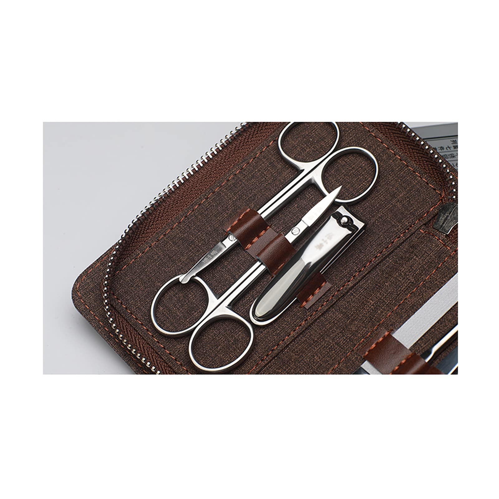 Kit de Coupe-Ongles, Ensemble de Coupe-Ongles pour Adultes, Ensemble de manucure de Voyage 7 en 1, Outils de Soins des Ongles Professionnels en Acier Inoxydable avec étui de Voyage Portable, Ensemble