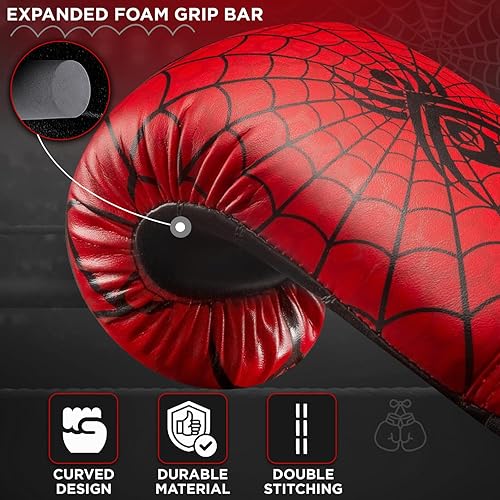 Miniatura 5 de WYOX Guantes de boxeo para niños de 4 onzas, 6 onzas, 8 onzas, guantes de boxeo juveniles para edades de 3 a 15 años, guantes de boxeo para saco de